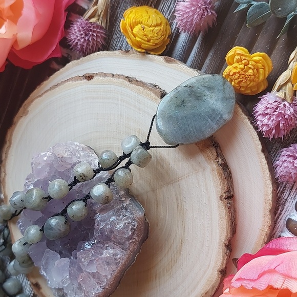 SALE! Labradorite Gemstone Necklace, Boho, Artisan Made by Rust Belt Raised - Picture 11 of 11